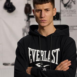 Everlast® EVERLAST Mens Iconic Maximized Logo Sweat Hoodie Sweatshirt Black