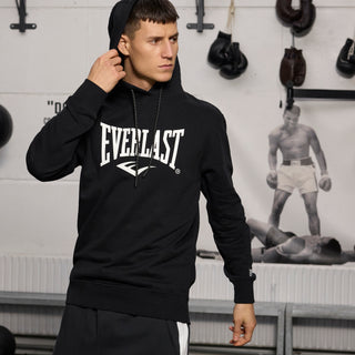 Everlast® EVERLAST Mens Iconic Maximized Logo Sweat Hoodie Sweatshirt Black