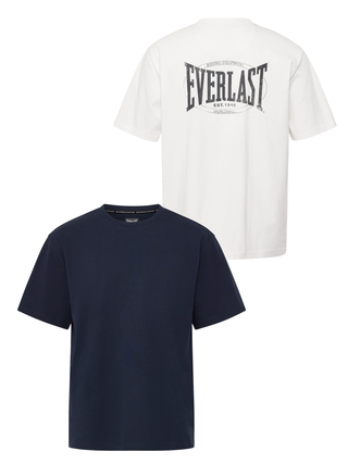 2-Pack Everlast Back Logo T-shirt – Navy & Hvid (WOMEN)