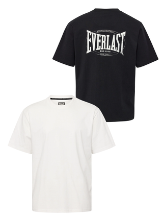 2-Pack Everlast Back Logo T-shirt – Sort & Hvid (MEN)