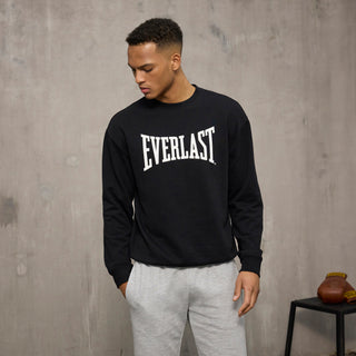 Everlast® EVERLAST Mens Iconic Maximized Logo Crew Sweat Sweatshirt Black