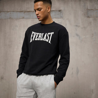 Everlast® EVERLAST Mens Iconic Maximized Logo Crew Sweat Sweatshirt Black