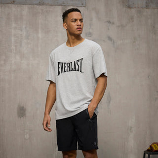Everlast® EVERLAST Mens SS Oversized Iconic Maximized Logo Tee T-shirt Grey