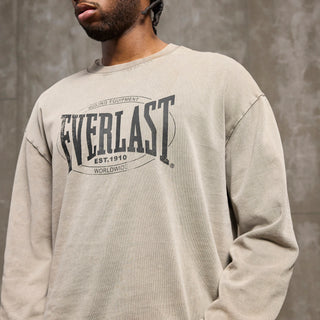 Everlast® EVERLAST WASHED LOGO CREW SWEAT Shirt Sand