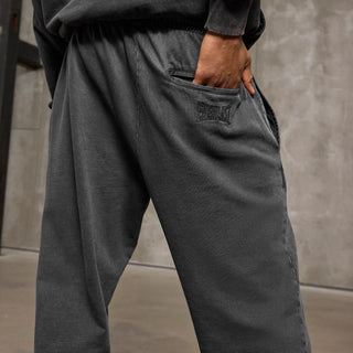 Everlast® EVERLAST WASHED STRAIGHT LEG SWEAT PANTS Pants Black