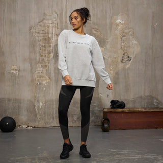 Everlast® EVERLAST Womens Oversized Greatness Is Within Crew Sweat Sweatshirt Grey