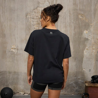 Everlast® EVERLAST Womens SS Oversized Iconic Cotton Stretch Tee T-shirt Black