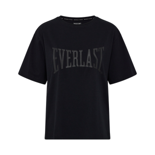 Everlast® EVERLAST Womens SS Oversized Iconic Logo Cotton Stretch Tee T-shirt Black