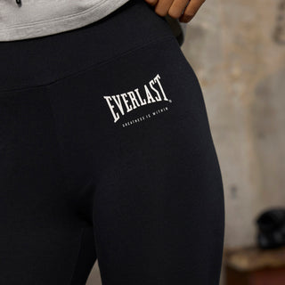 Everlast® EVERLAST Womens The Greastest Cotton Stretch Tights Long Pants Black