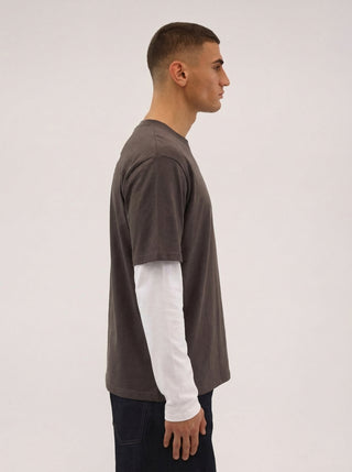 Everlast® LAYERED BACK LOGO CAMO LS T-shirt Brown