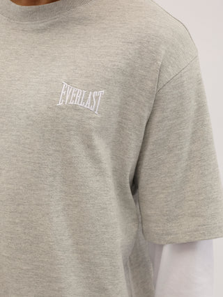 Everlast® LAYERED BACK LOGO LS T-shirt Grey