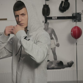 Everlast® Sport EVERLAST Mens Iconic Maximized Logo Sweat Hoodie Sweatshirt Grey